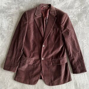 Perry Ellis brown slim fit Velvet Blazer size 38R